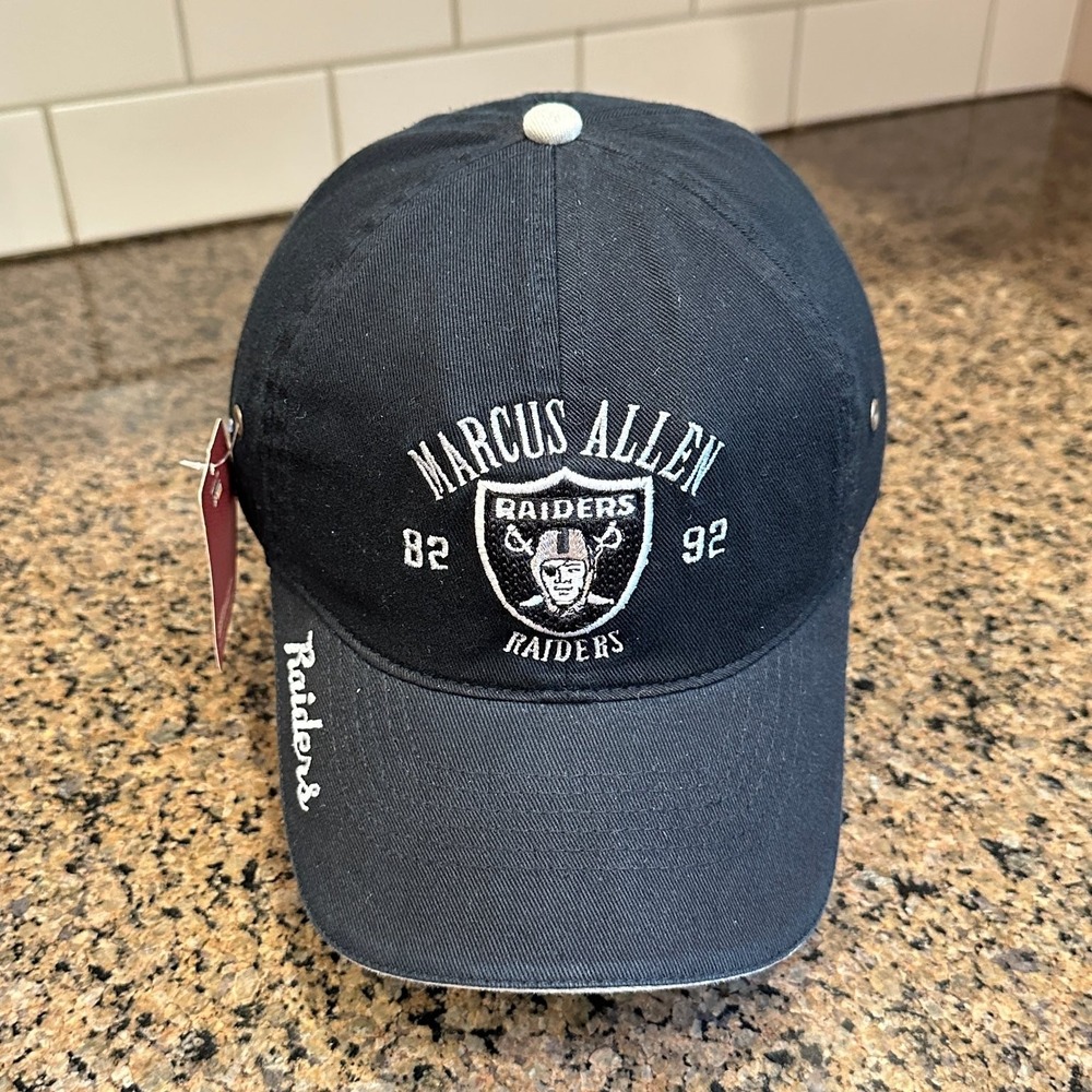 Vtg Las Vegas Raiders Marcus Allen #32 NFL Classic Dad Hat Deadstock New